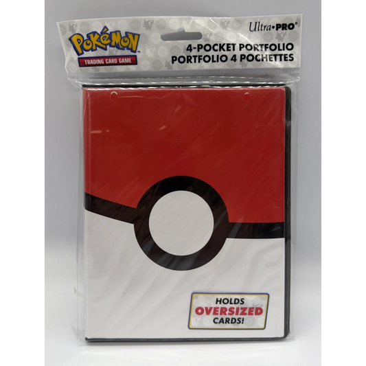 Ultra Pro Pokémon Pokéball 4 Pocket Binder Portfolio 10 Pages 80 Card Capacity