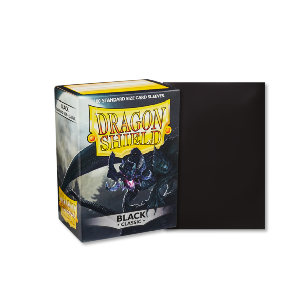 🛡️ Fundas Dragon Shield Classic Negras (100 unidades)